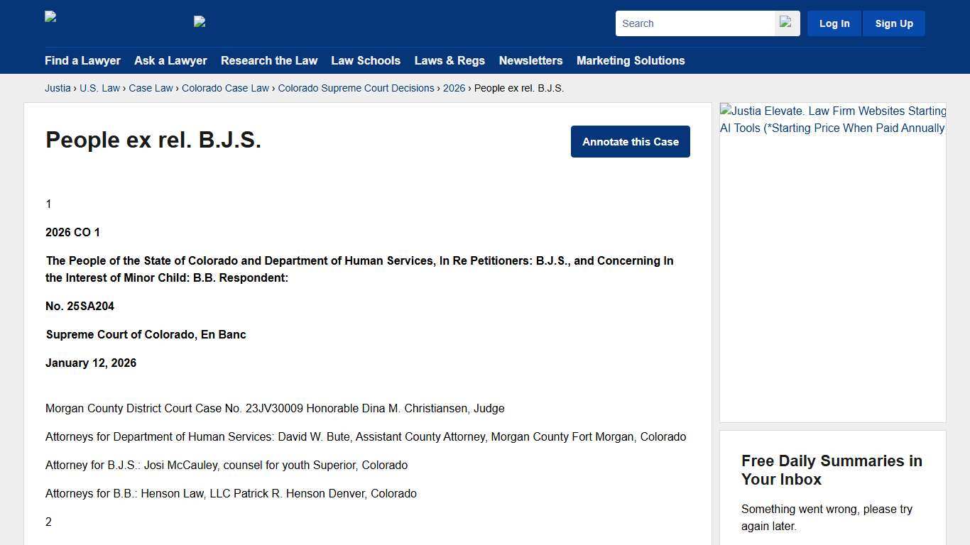 People ex rel. B.J.S. :: 2026 :: Colorado Supreme Court Decisions :: Colorado Case Law :: Colorado Law :: U.S. Law :: Justia